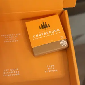 Product Review of Honey Bun  UNDERBRUSH Remineralizing Chewing Gum with Nano-Hydroxyapatite for Teeth and Gum Protection - 30 DAY SUPPLY Sweet Natural from e**d