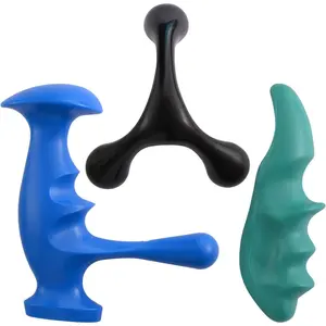 Manual Trigger Point Massage Tool and Thumb Saver for Full Body Deep Tissue Massage, with 3-Legged Massage Knobs, Stress Relief Comfort