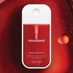 Touchland Golden Amber Power Essence Body & Hair Fragrance Mist, Skincare-Infused Fragrance, Layerable Scents