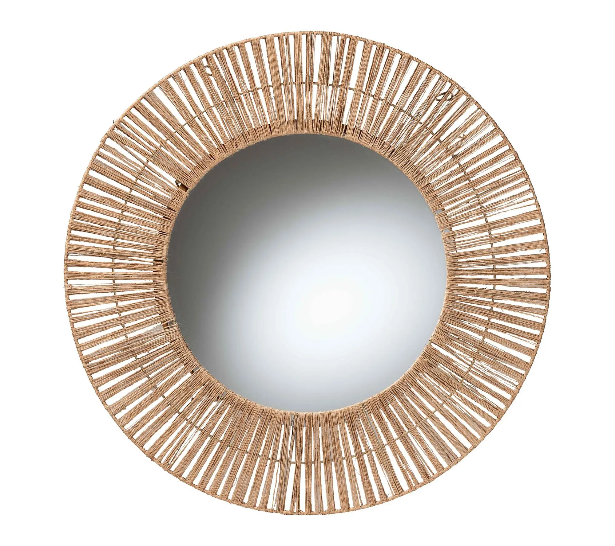 bali & pari Leala Metal and Seagrass Wall Accent Mirror