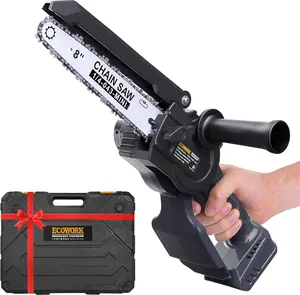 Cordless Mini Chainsaw Compatible with Dewalt V MAX Battery (Battery Not Included),  Inch Brushless Electric Chainsaw, Auto Oiler, Handheld Pruning Saw for Tree Branch Cutting