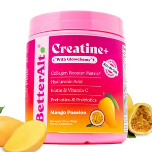 BetterAlt Women's Creatine+ with Glowchemy | All-in-one Formula | Beauty & Build with Collagen Builder, Hyaluronic Acid, BCAA, Biotin & more | 30N
