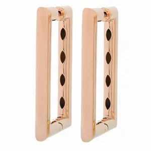 Toscana Italiana 18K Gold Plated Hinged Paperclip Hoop Earrings