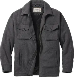 Legendary Whitetails Men's Tough as Buck Outdoorsman Berber Lined Wool Jacket, Men's Top with Button Closure, Pocket Flap, Quilted Design, Dry Clean Only