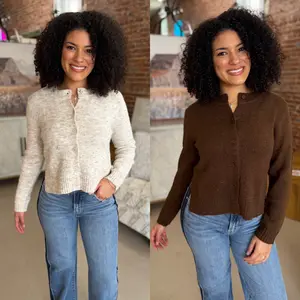 Melange Cropped Cardi