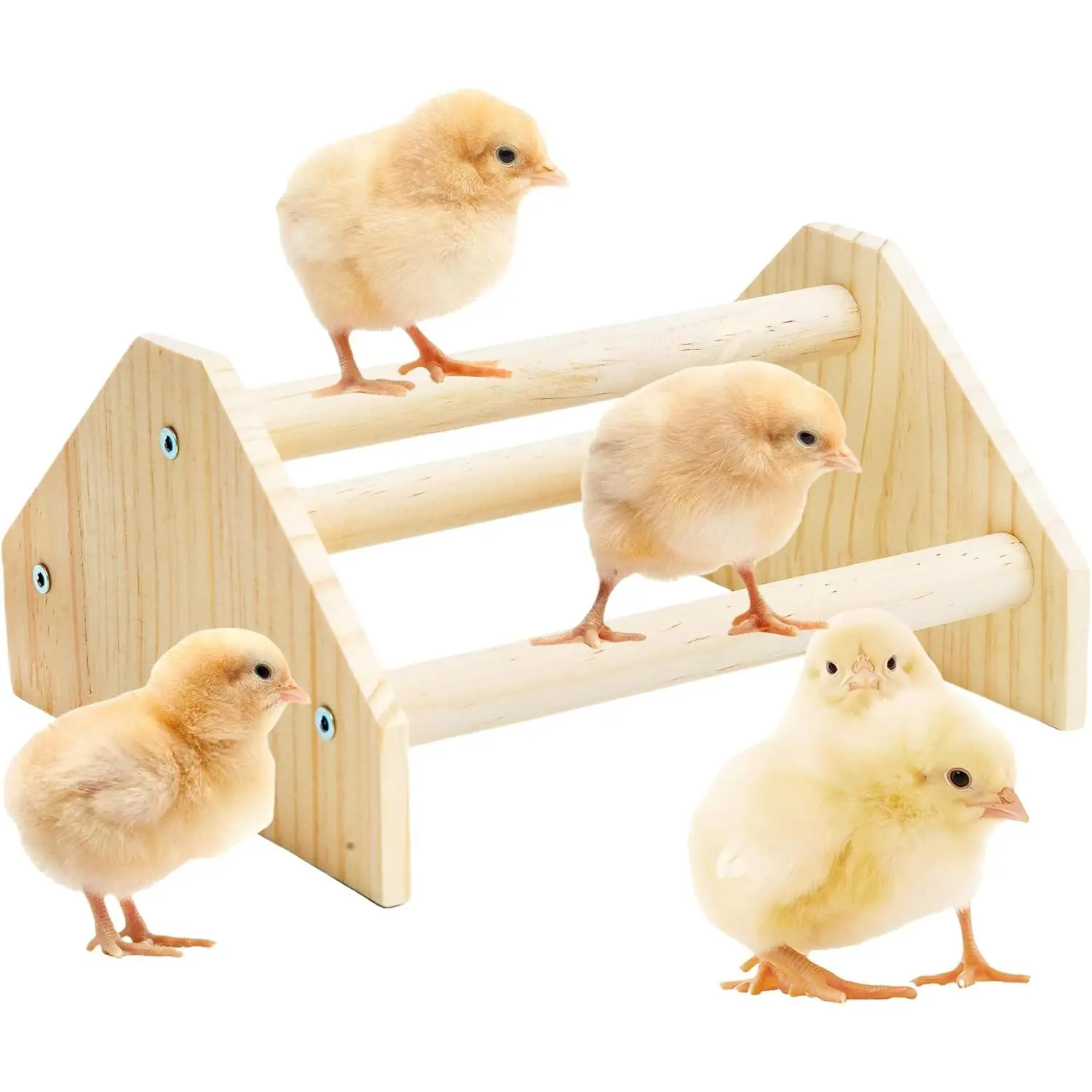 Chicken Perch  Pine Wooden Chick Jungle Gym Roosting Bar, -gen Durable Chicken Perch Toys for Coop and Brooder 7.9 X 6.9 X 4.14'' Chicken Perch(Can be  for  Turkeys)