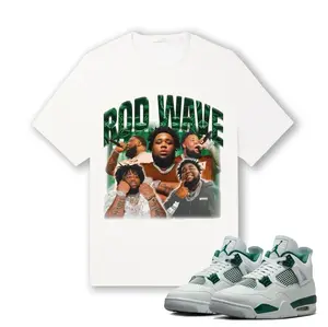 AJ 4 Oxidized Green Shirt , Rod Wave Shirt To Match Sneaker Cotton Oversized Shirt Trend shirt Graphic Tee All Size