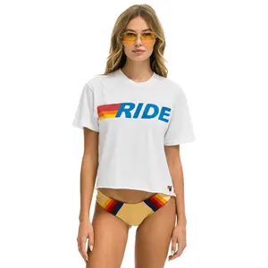 RIDE LOGO BOYFRIEND TEE - WHITE