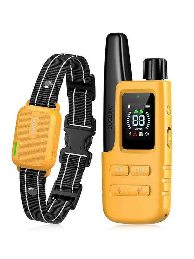 Jugbow Dog Collar - 4200FT Collar with Remote IPX7 Waterproof Collar with 4 Training Modes, Security Lock, Rechargeable e-Collar for All Breeds Outdoo