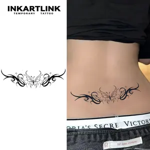 INKARTLINK Tattoo Tech, 2 Sheets Semi-Permanent Temporary Tattoos ,Succubus Tattoo 3,Adult Art Design,Lasts 1-2 Weeks, Waterproof, Realistic Look, No Adhesive, No Reflection,For Man And Woman,Ideal for Swimming, Party