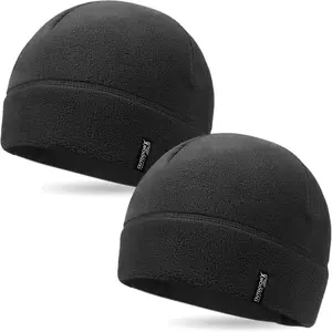 2 Pack Tactical Fleece Cap Winter Warm Beanie Military Army Watch Cap Gift for Men n