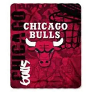 Chicago Bulls Blanket 50x60 Fleece Hard Knock Design