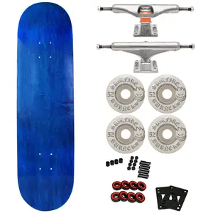 Moose Canadian Maple Skateboard Blue 8.0" with Independent Trucks, Spitfire Wheels