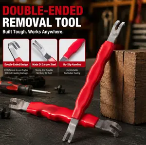 suitable for non-destructive plug disconnection in tight spaces,- Double-Ended Carbon Steel Automotive Electrical Connector Separation Tool with Non-Slip Handle for Non-Destructive Plug Disconnection in Tight Spaces, Compatible with Most Vehicle Models