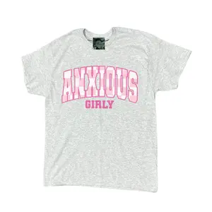 Anxious Girly Longsleeve T-Shirt Short Sleeve T-Shirt Cotton Cotton Casual Comfy Top graphic tees cute shirts