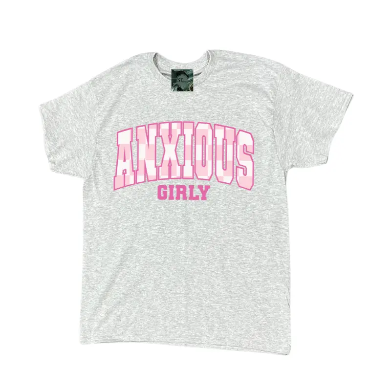 Anxious Girly Longsleeve T-Shirt Short Sleeve T-Shirt Cotton Cotton Casual Comfy Top graphic tees cute shirts