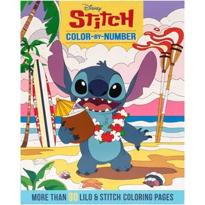 Disney Stitch Color-By-Number Coloring Book | Fun Paint-by-Number Activity for Kids & Fans - Flexibound