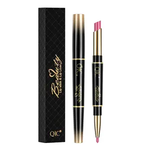 Dual-Ended Lip Liner and Lipstick Combo - Rotating Design, Convenient and Practical