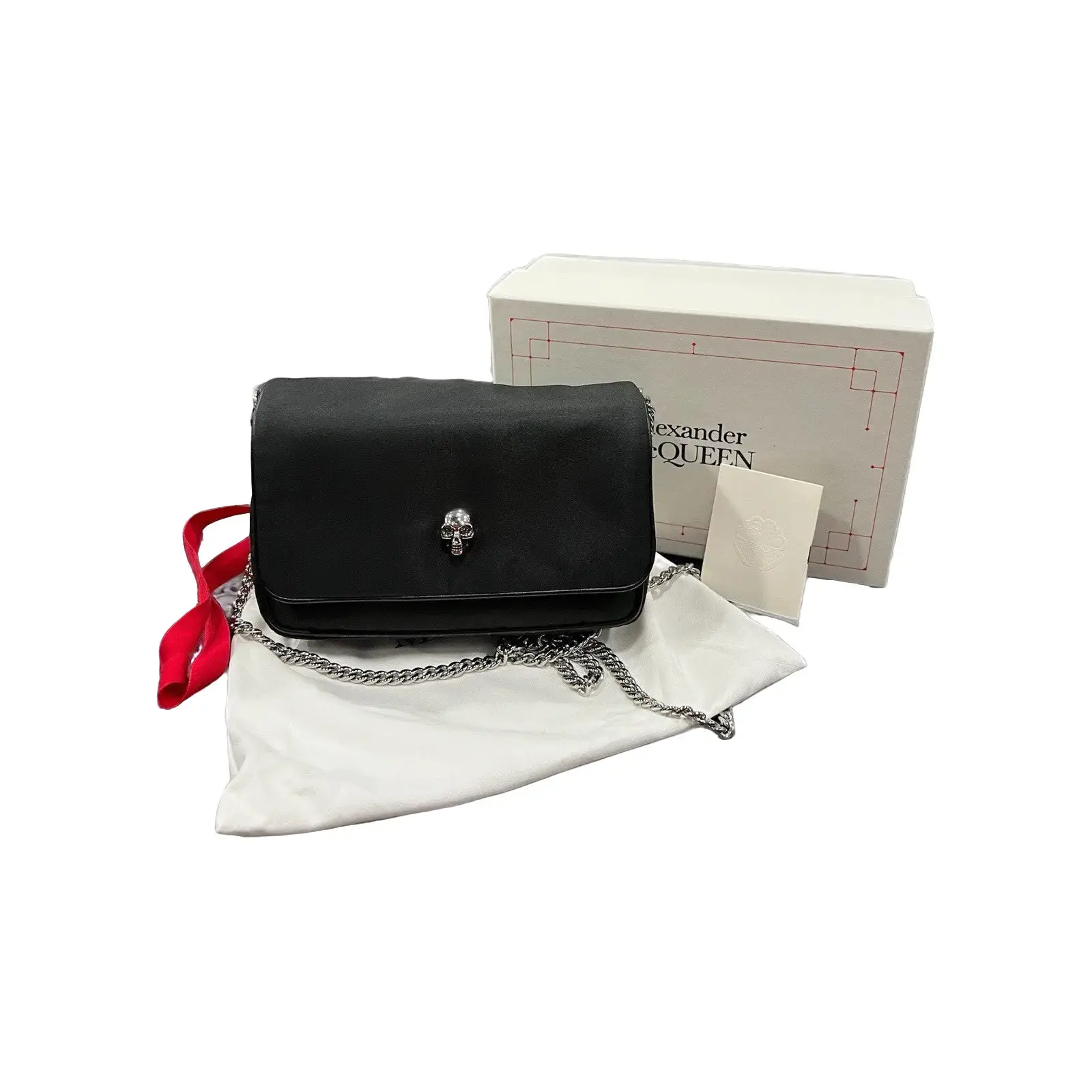 Alexander McQueen Black Nylon Skull/Logo Crossbody NIB