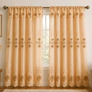 2,panel per package curtains Gold 54×84+18 in