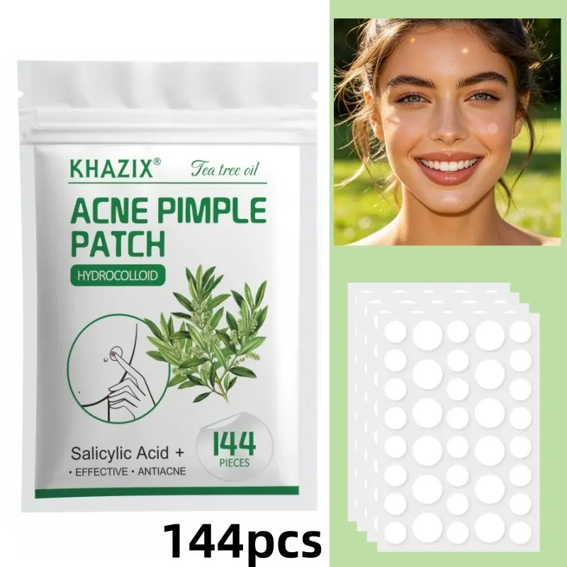 360pcs Centella Clear Round Acne Pimple Patches, Hydrocolloid Acne Pads, Portable Facial Decorative Stickers, Unisex, Before and After Makeup, Acne Spot Patches