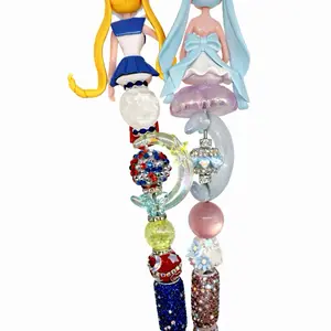 Beaded Character Pen with Rhinestone Barrel and Extender *Live Claim*