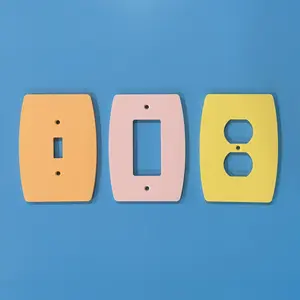 Mid Century Oversized Modern Light Switch Cover 3D Printed PLA Eco Friendly Design Multiple Configurations & Color Options for Home Decor Atomic Retro Style