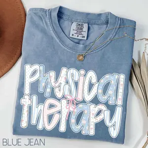 Physical Therapy Shirt, Comfort Colors Physical Therapist Tshirt, Physical Therapy Gift, PT Shirt, Coquette Physical Therapy Tshirt, Pt Gift Fabric Top