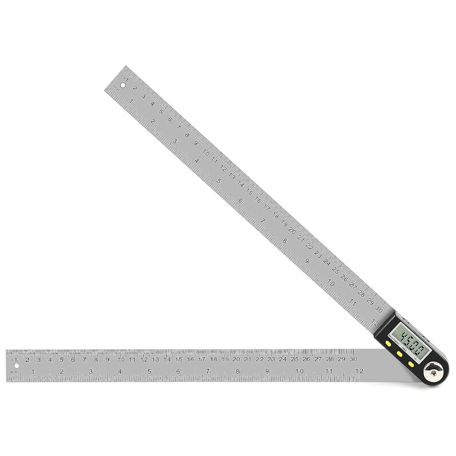 12 inch/300mm Digital Angle Ruler and Stainless Steel Digital Angle Finder or Digital Protractor with Zeroing and Locking Function  Included