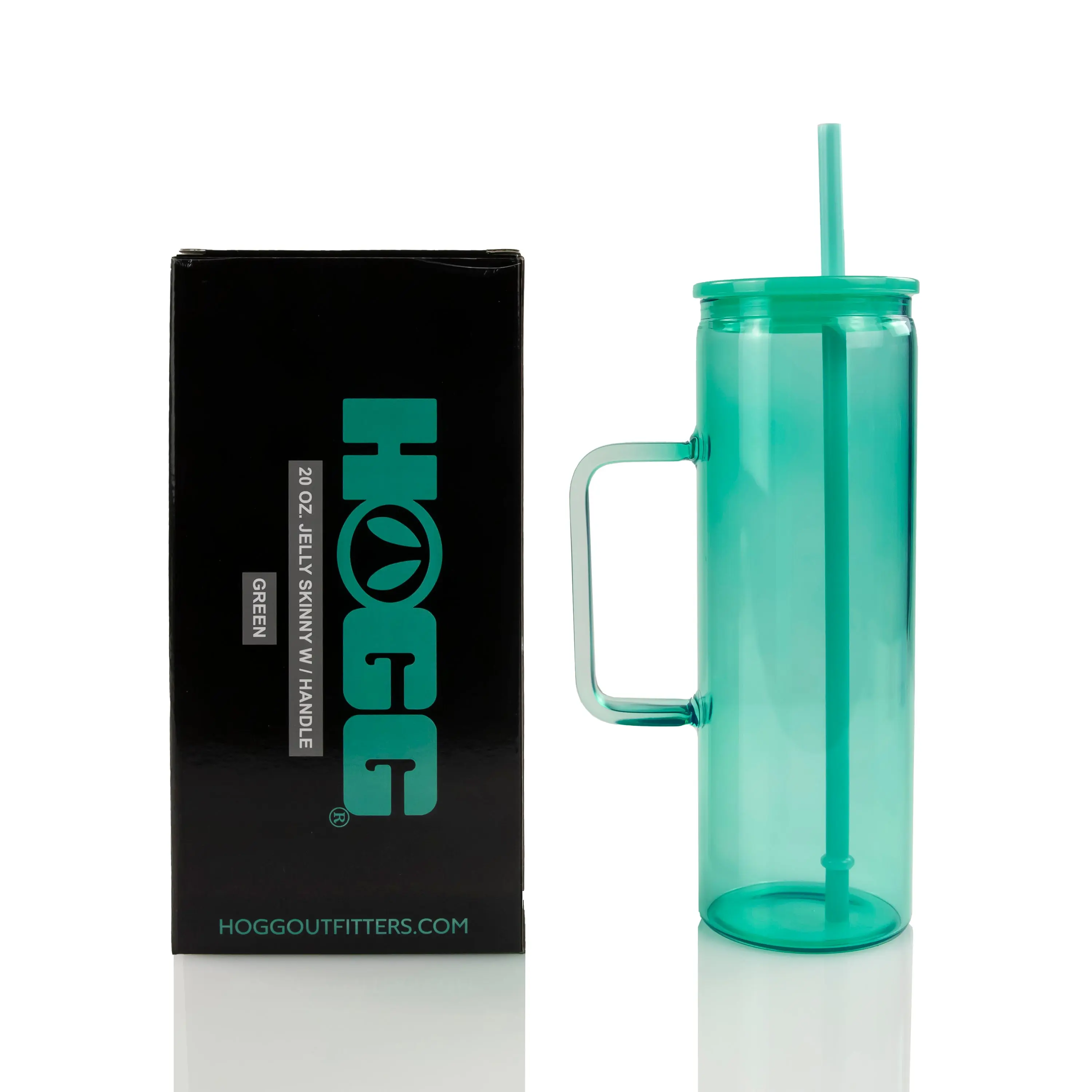 Jelly 20oz Skinny W/ Handle- Green Jelly 20oz Skinny W/ Handle- Green