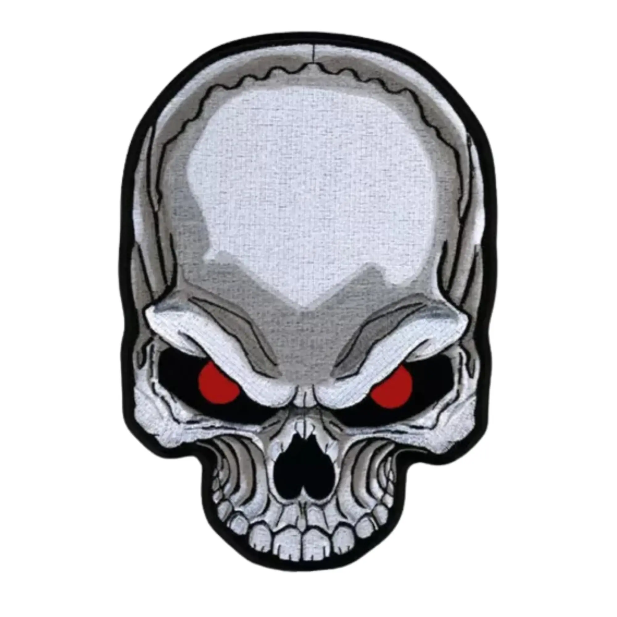 Red Eyed Skull Large Biker Back Patch Iron on Sew on 10x7 Inch for Bikers