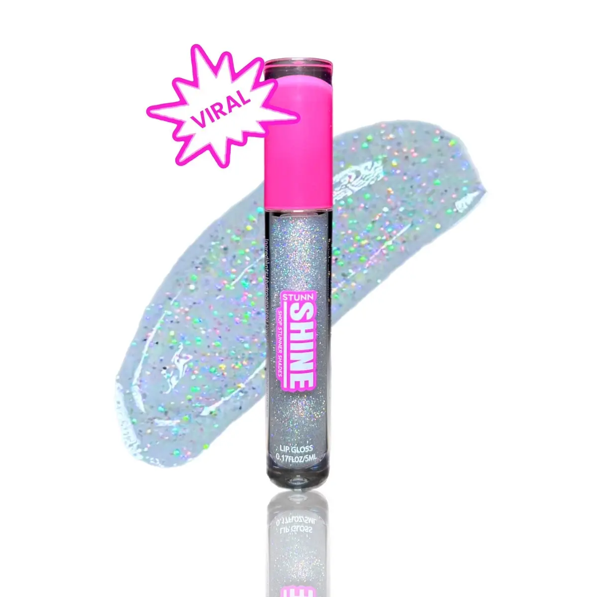(HOLO) SPARKLING "STUNNSHINE" LIPGLOSS ! Shiny Smooth Glitter Lipgloss Moisturizing Rainbow Effect Hydrating Lip Oil Gloss