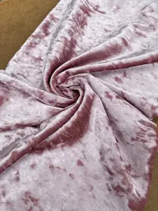 Rose Stretch Crushed Velvet