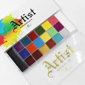 Artist painting palette