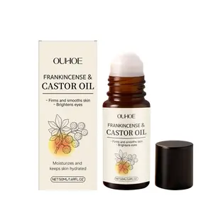 Ouhoe Frankincense Castor Oil Roller Essential Oil, Gentle Comfort Moisturizing Texture, Refreshing and Convenient Roller Essential Oil, Aromatherapy Blend