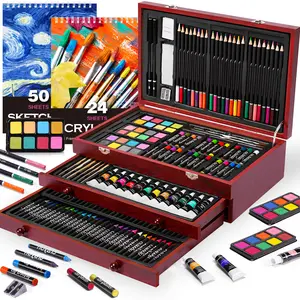175 Piece Deluxe Art Set, Painting Materials, Professional Art Kit in Wooden Case, for Adults, Teens, Artists, Portable, Art Maker, TikTokShopBlackFriday
