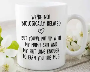 Step Mum Gift, Step Mum Mug, Bonus Mum Gift Mug, Mother’s Day Gift From Daughter Son Children, Funny Step Mum Birthday Cup, Novelty Coffee Mug, Gifts For Stepmother