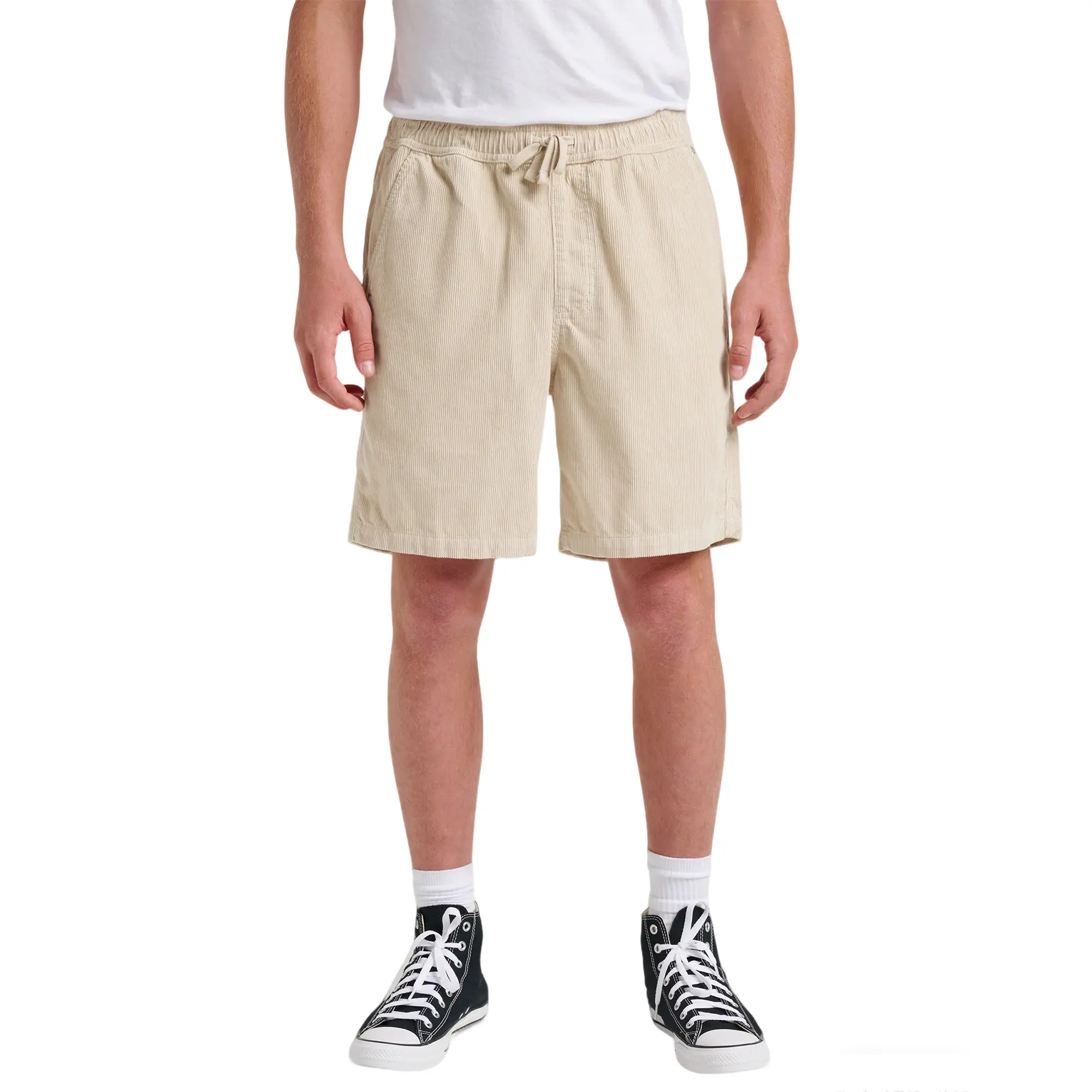 Quiksilver | Taxer Corduroy Shorts | Adjustable Strap Regular Fit | Everyday Wear & Casual Streetwear Beige Classic