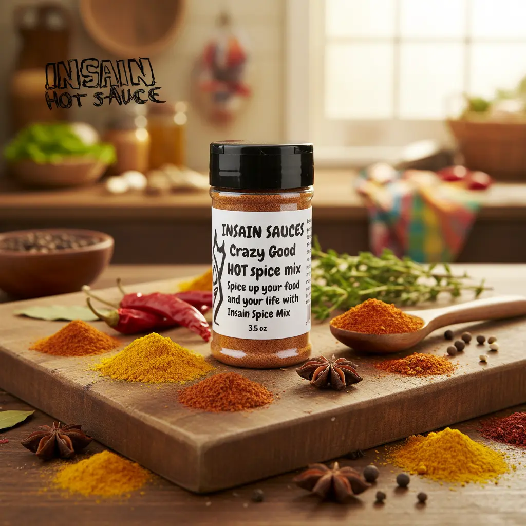 Cajun Jamaican Spice Blend - Insain Hot Spice Mix Fusion Spicy (3.5 oz)