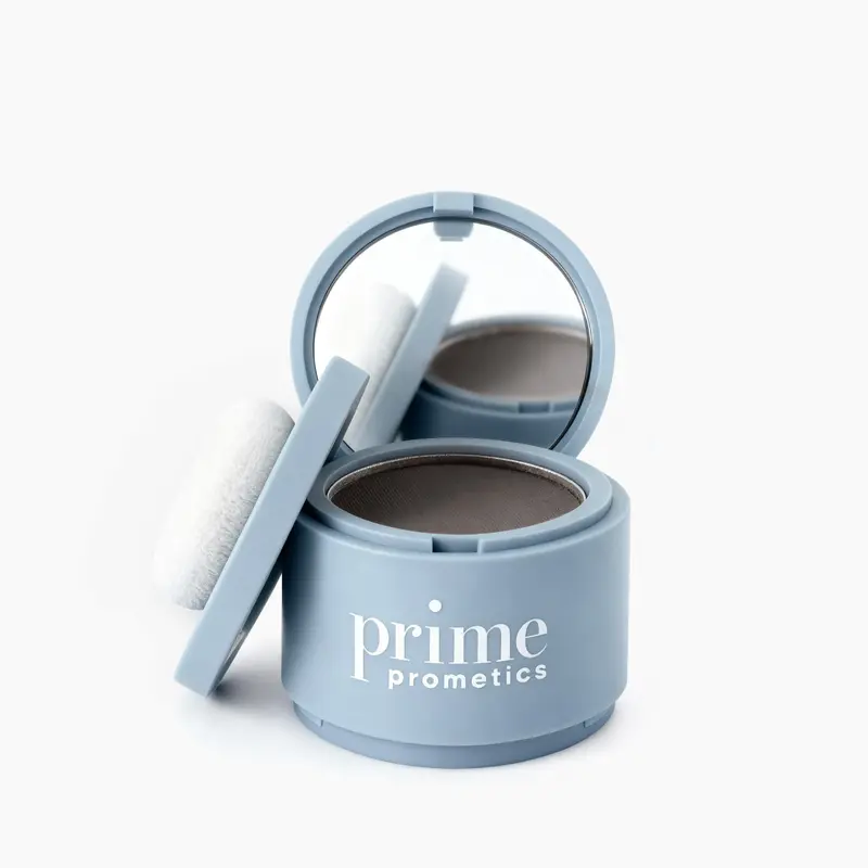 [Prime Prometics] Instant Coverage Hairline Powder | Covers Grays, Refreshes Grown-Out Roots, Fills Sparse & Bald Spots, Adds Fullness To Thinning Hair | Adaptive Pigments, Caffeine, Niacinamide | Water-Resistant|