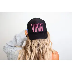 Vibin’ Black Unisex Foam Trucker Hat
