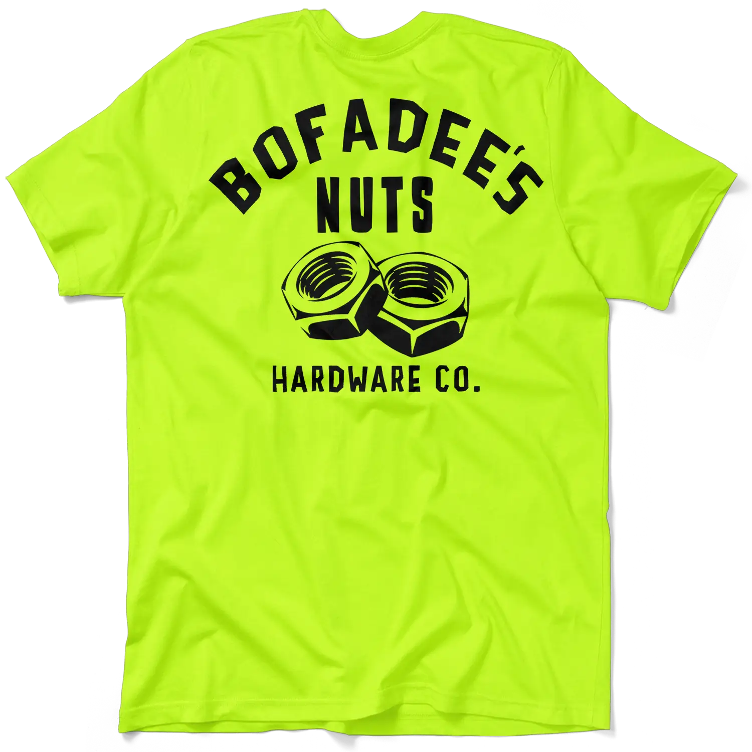 Bofadee's - Hi Visibility Safety Yellow Work T-Shirt Jersey Menswear For Blue Collar Workers | Funny, Sarcastic | Graphic Tees Apparel