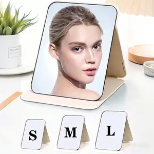 Foldable portable makeup mirror, high-definition desktop princess mirror, suitable for student dormitories and children's dressing tables, standing dressing mirror, makeup mirror, affordable price, home decoration, dressing table, travel, bedroom, makeup