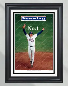 1986 NY Mets World Champions: 'No. 1' Victory Celebration No Frame Newspaper
