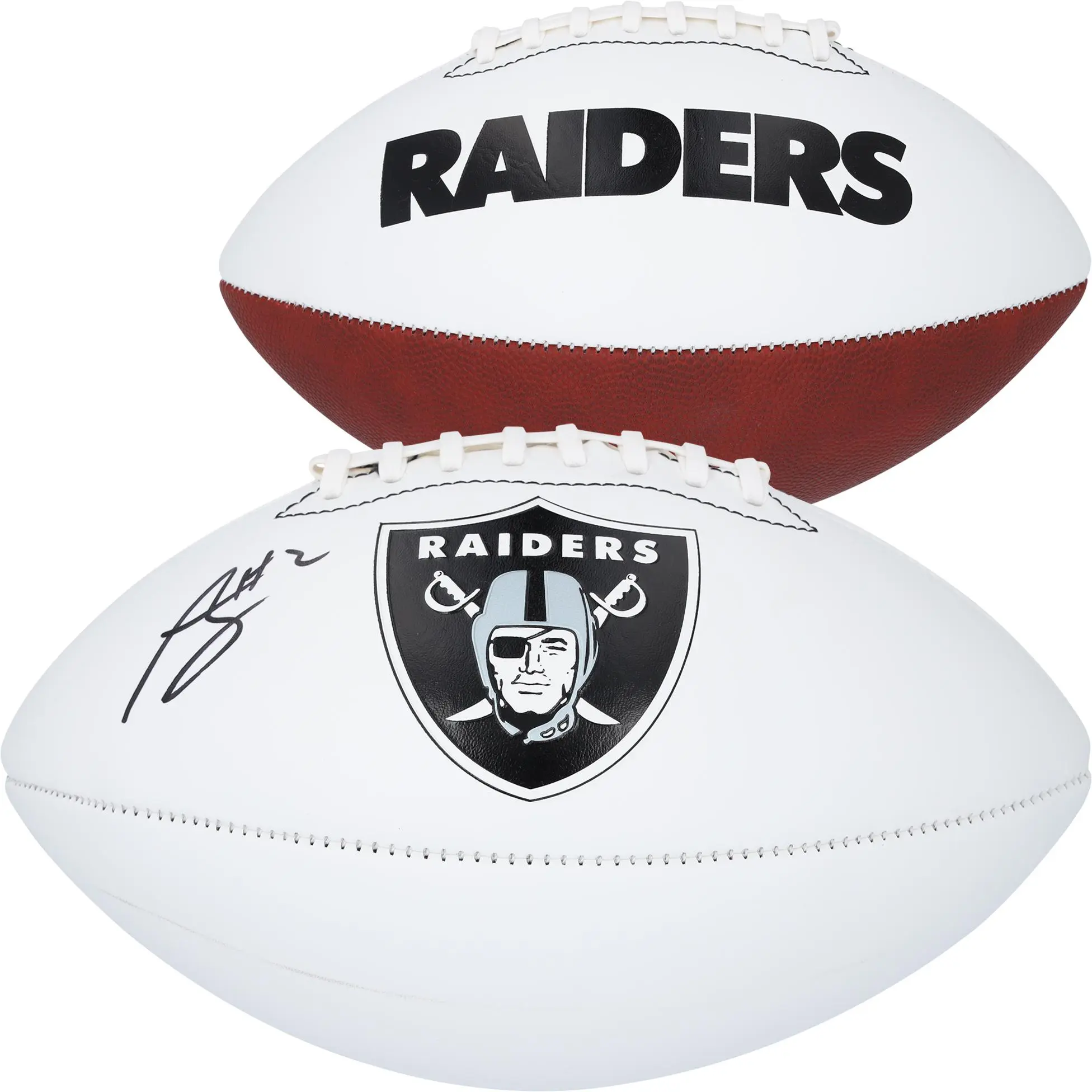 Ashton Jeanty Las Vegas Raiders Autographed Franklin White Panel Football - Fanatics Authentic Certified