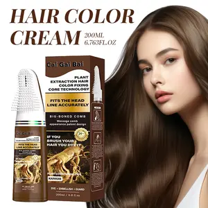 Hair Dye Shampoo Comb-Type, 3-in-1 Hair Dye, Fast, Gentle, Plant-Based Formula, Multi-Color Range, Black, Brown, Red, Home Hair Coloring