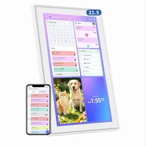 21.5 Inch Smart Digital Calendar Wall Touch Screen - WiFi Electronic Family Planner & Chore Chart Reward System - Sync Google iCloud Outlook - Digital Photo Frame Gift for Mom & Seniors