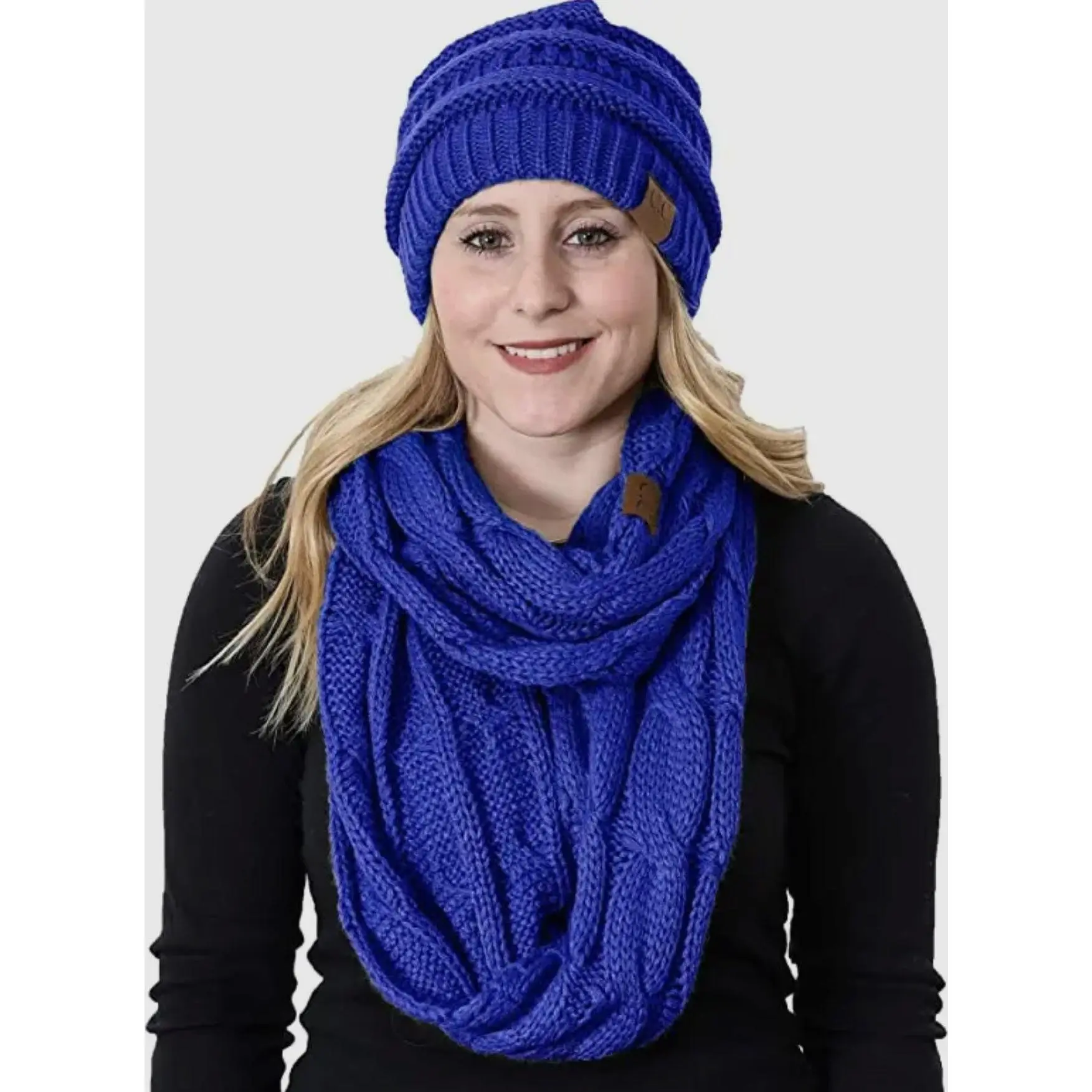 Beanie and infinity scarf bundle
