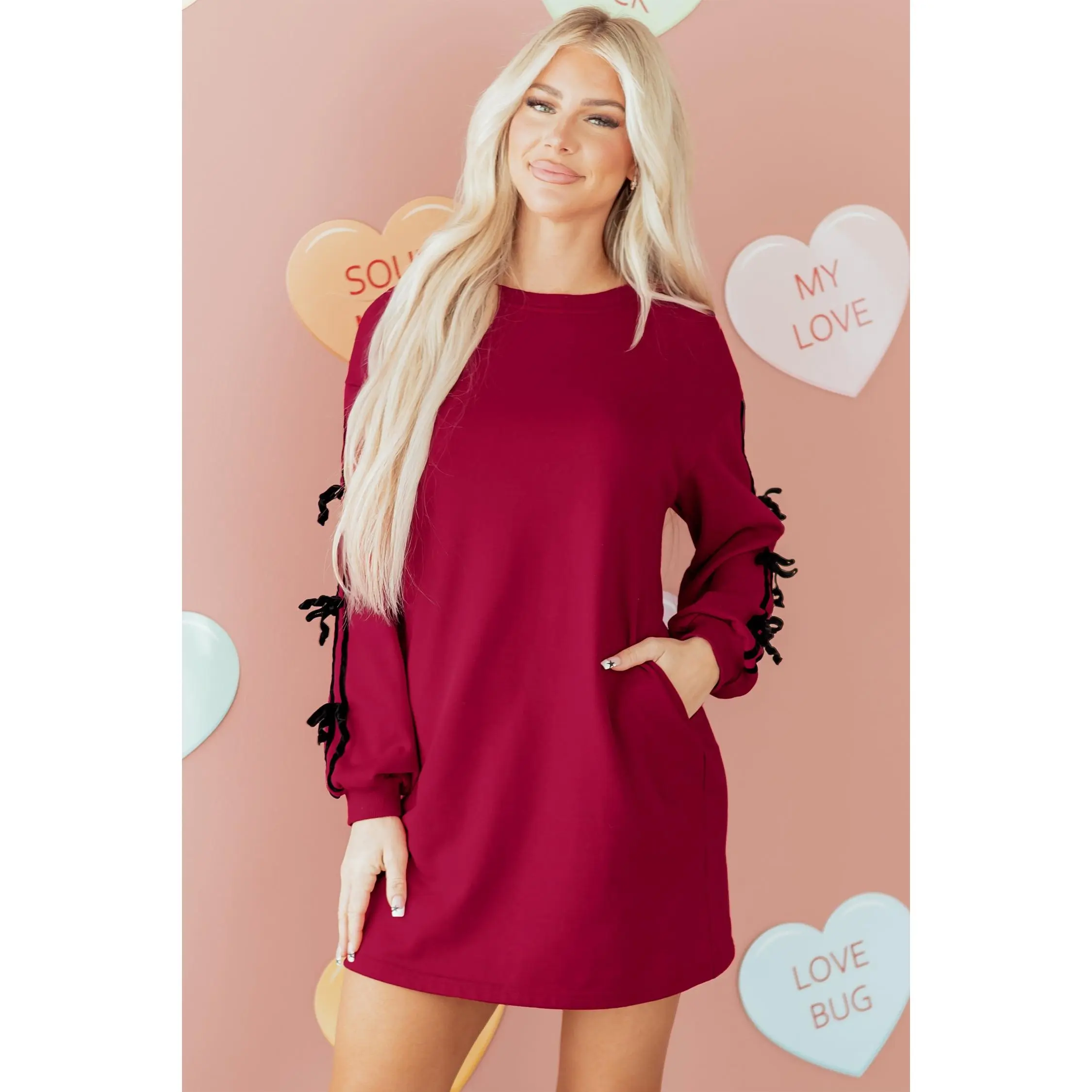 Priscilla Drop Shoulder Sweatshirt Dress
