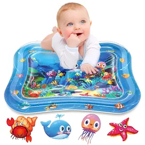 Inflatable Tummy Time Mat Premium Baby Water Play Mat for Infants and Toddlers Baby Toys for 3 to 24 Months, Strengthen Your Baby's Muscles, Portable